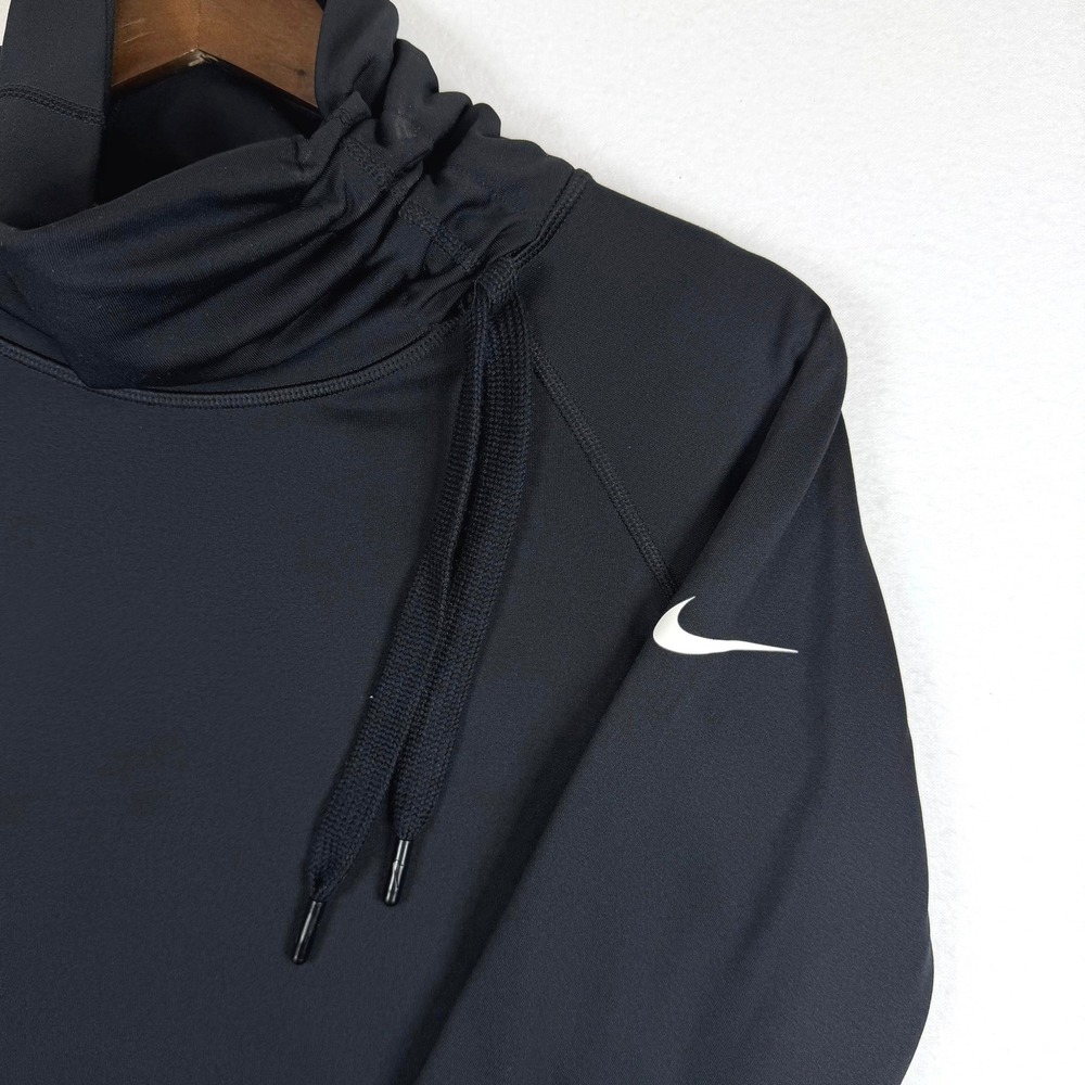 Nike Pro Dri-FIT Womens Black Cowl Neck Long Sleeve Training Top 485381-010 L - Picture 4 of 12
